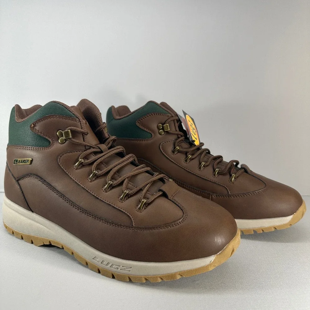 Lugz Rapid Boots Mens 13 Brown Green Synthetic Leather Rugged NEW MRAPIV-7264